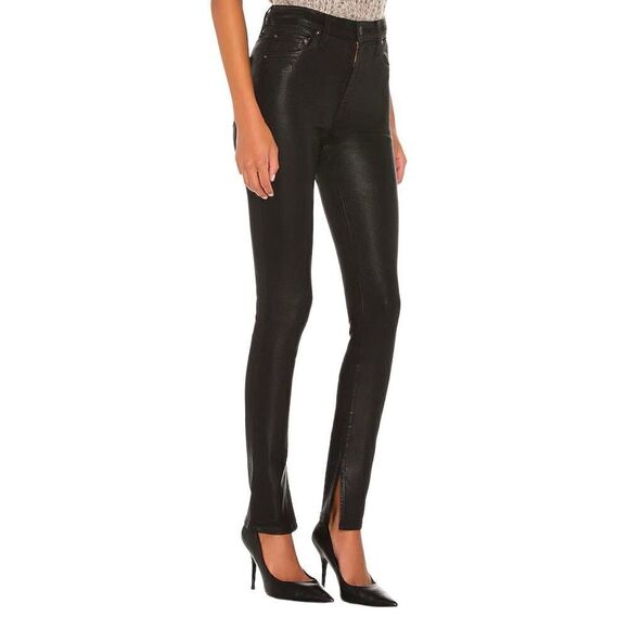 NWT Jonathan Simkhai Rae High Rise Coated Ankle Skinny Jean - Black Size 27 - Picture 3 of 9